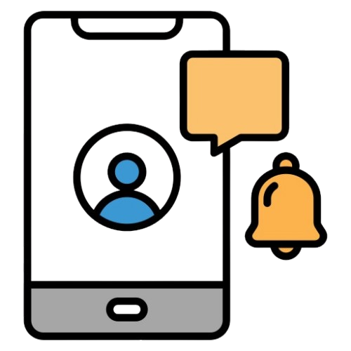 Push Notifications & User Management Icon